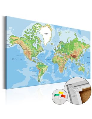 Quadri di sughero  World Geography [Cork Map]